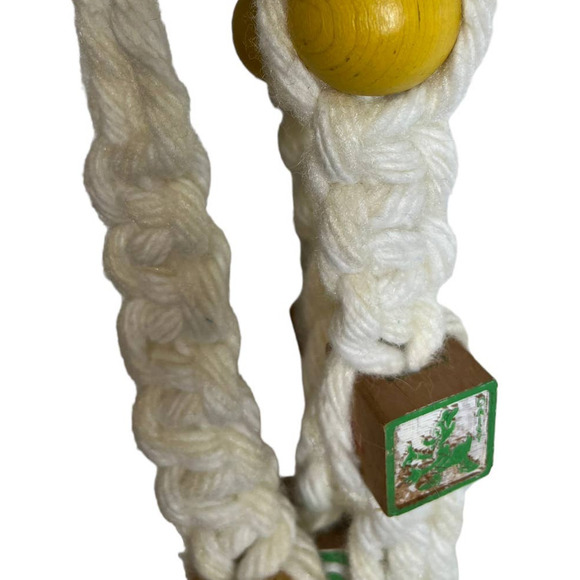 SOLD..Vintage 1970's Macrame Disney Building Blocks Beads - Picture 4 of 7